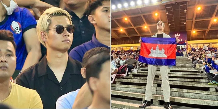 Keisuke Honda được NHM “cosplay” trên khán đài SEA Games 32