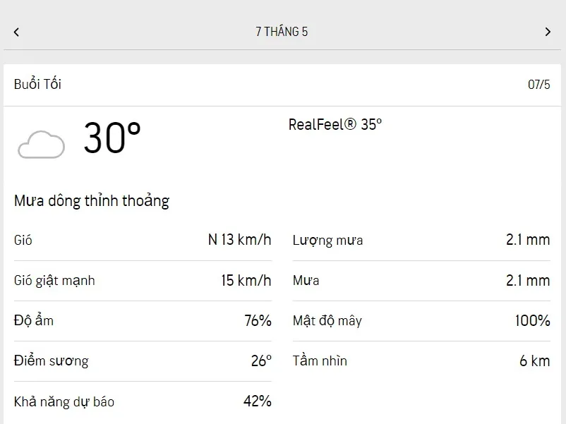 Dự báo thời tiết TPHCM hôm nay 6/5 và ngày mai 7/5/2023: trời nóng ẩm, buổi chiều có mưa dông 6