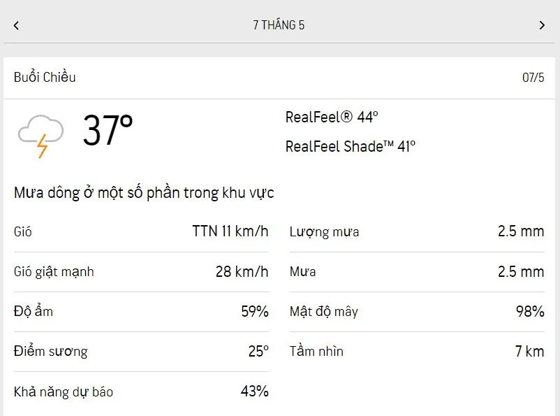 Dự báo thời tiết TPHCM hôm nay 7/5 và ngày mai 8/5/2023: nắng dịu, có mưa nhưng vẫn oi nóng 2