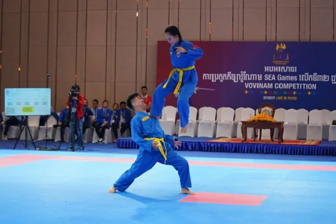 Tuyển vovinam Việt Nam giành HCV nội dung tự vệ nữ 2