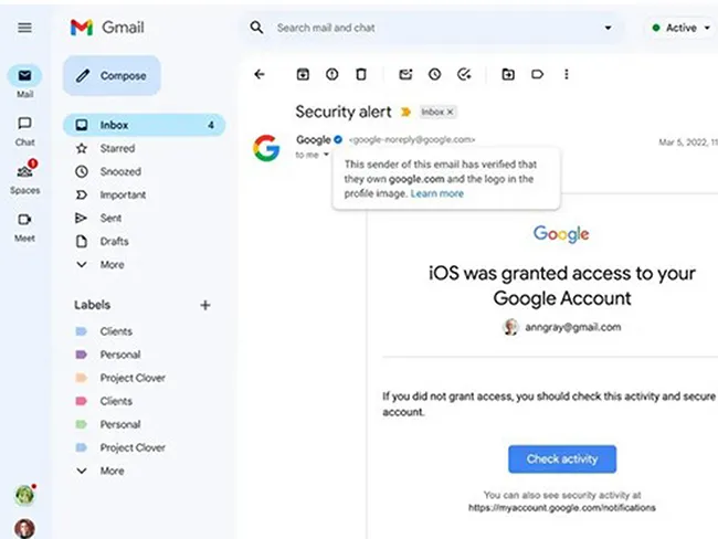 Bạn có thấy ký hiệu màu xanh trong hộp thư gmail chưa? 1