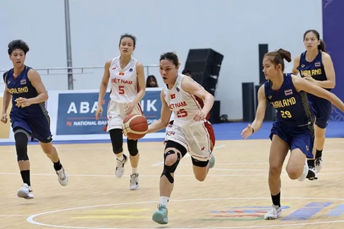 Đội tuyển bóng rổ 5x5 nữ Việt Nam thắng ấn tượng Thái Lan