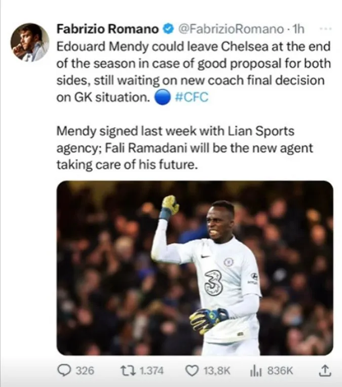 Mendy nhiều khả năng sẽ rời Chelsea vào cuối mùa - Ảnh: Internet