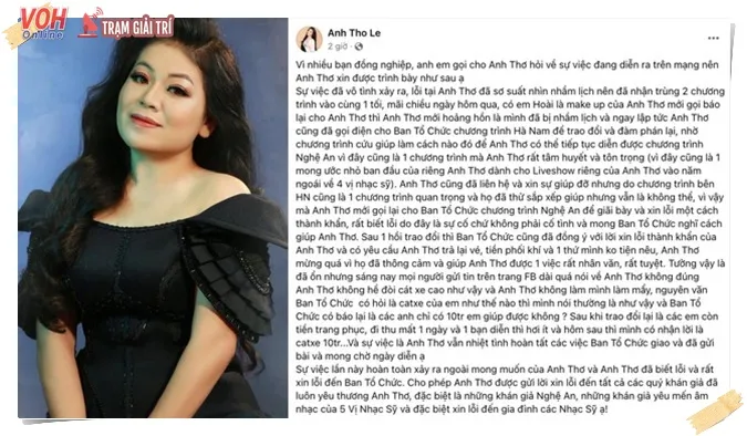 Ca sĩ Anh Thơ lên tiếng phủ nhận thông tin 'hét' giá cát-xê lên đến 86 triệu 3