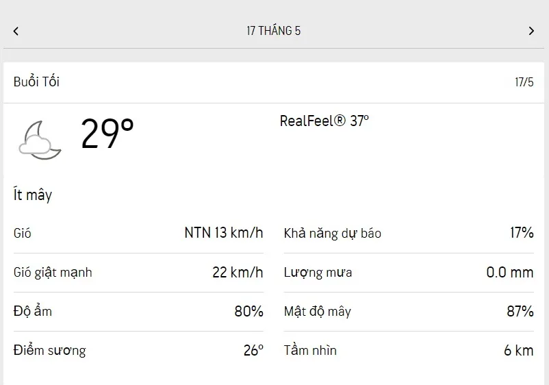 Dự báo thời tiết TPHCM hôm nay 16/5 và ngày mai 17/5/2023: nắng và mây từng đợt 6