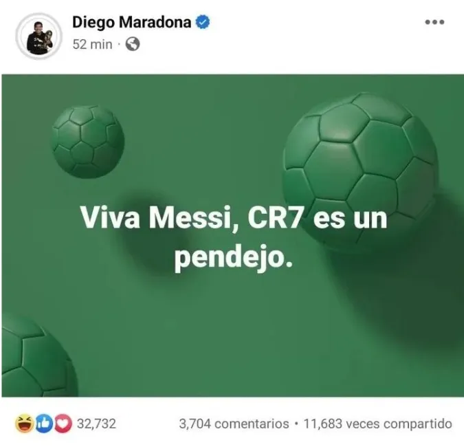 Tài khoản Diego Maradona bị hack, đăng tải những phát ngôn gây sốc 2