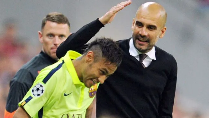 Pep từng không ít lần ấn tượng với khả năng chơi bóng của Neymar - Ảnh: Internet