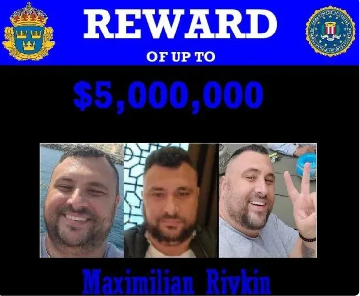 Bộ Ngoại giao Mỹ treo thưởng 5 triệu USD để bắt giữ Maximilian Rivkin 1