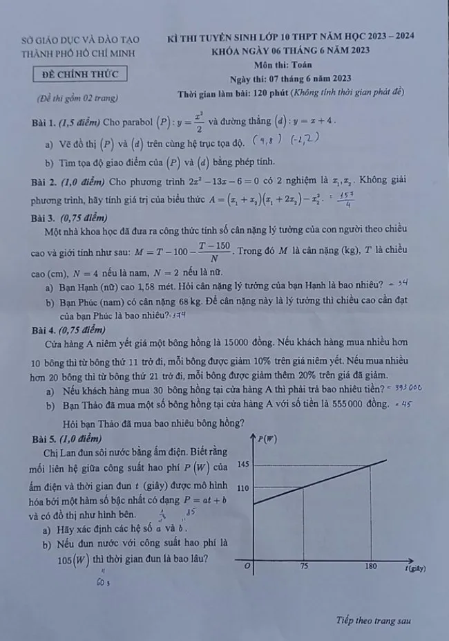 Đề thi toán lớp 10 gây tranh cãi: Sở GD&ĐT TPHCM nói gì? 2