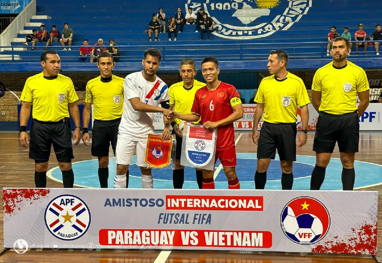 Tuyển futsal Việt Nam không thắng trận nào trước chủ nhà Paraguay