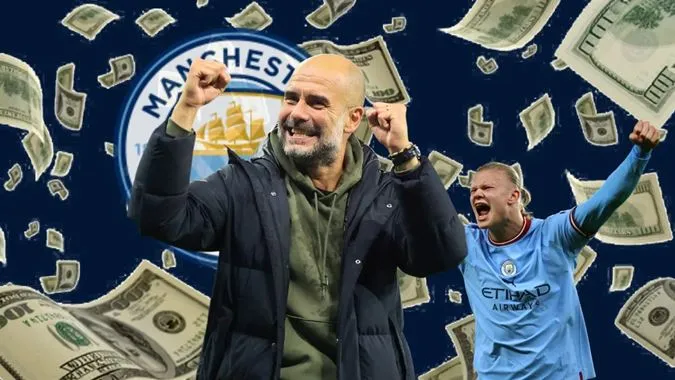 Pep Guardiola và các học trò nhận khoản tiền thưởng khủng - Ảnh: Internet