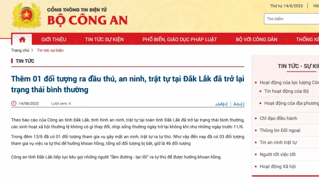 Thêm 1 đối tượng ra đầu thú, an ninh trật tự trở lại bình thường tại Đắk Lắk 1