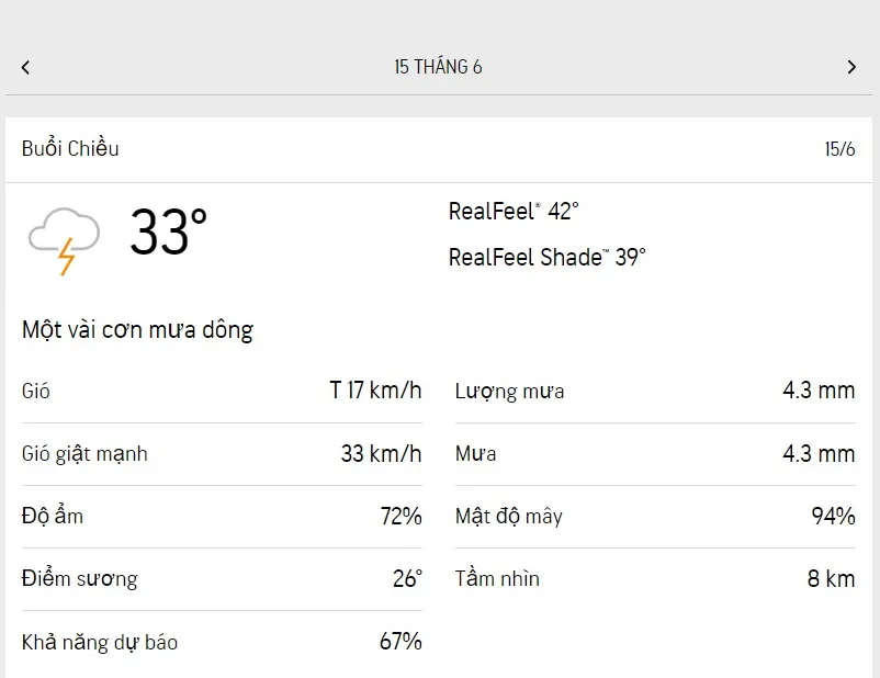 Dự báo thời tiết TPHCM hôm nay 15/6 và ngày mai 16/6/2023: ngày dịu nắng, trời ít mưa 2