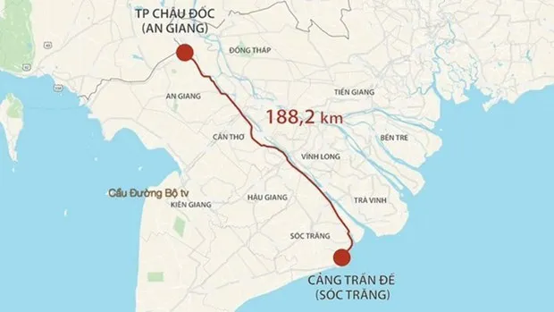 Khởi công 4 dự án thành phần cao tốc Châu Đốc - Cần Thơ - Sóc Trăng 1