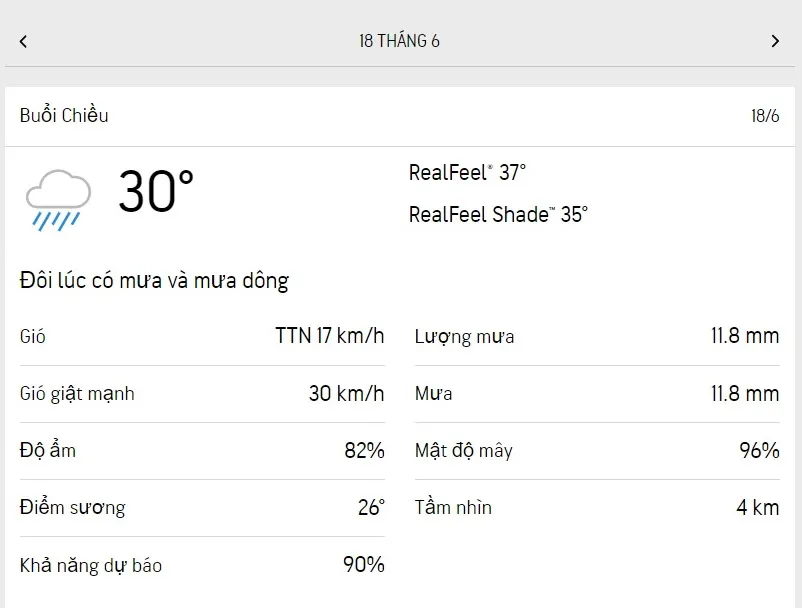 Dự báo thời tiết TPHCM hôm nay 18/6 và ngày mai 19/6/2023: cả ngày ít nắng, nhiều mưa dông 2