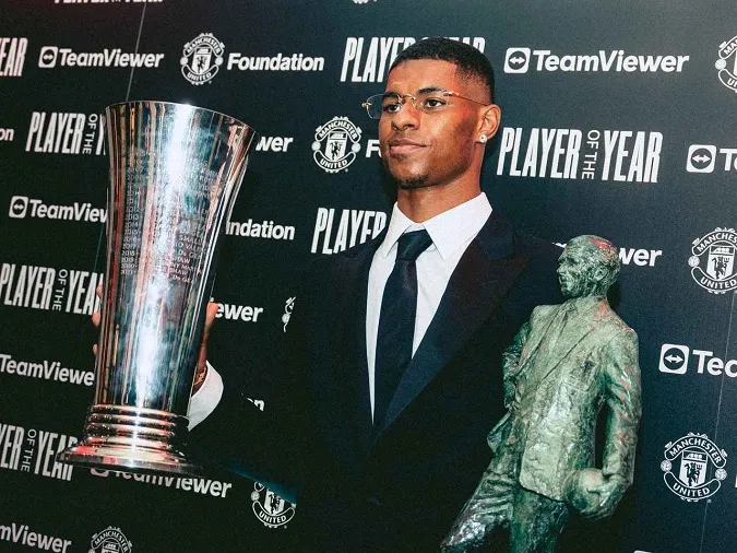 Rashford là cầu thủ số 1 của MU mùa trước. Ảnh: Manchester United