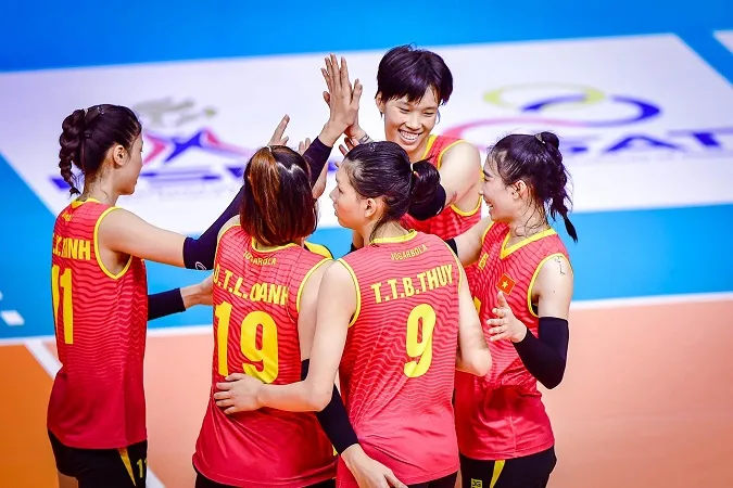 Bóng chuyền nữ Việt Nam không thua ván nào tại vòng bảng AVC Challenge Cup 2023