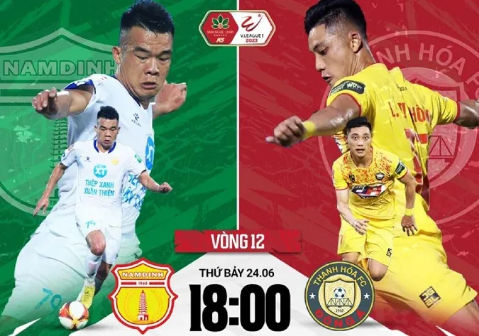 Link xem trực tiếp Nam Định vs Thanh Hóa (V-League 2023 vòng 12, 18h00 ngày 24/6)