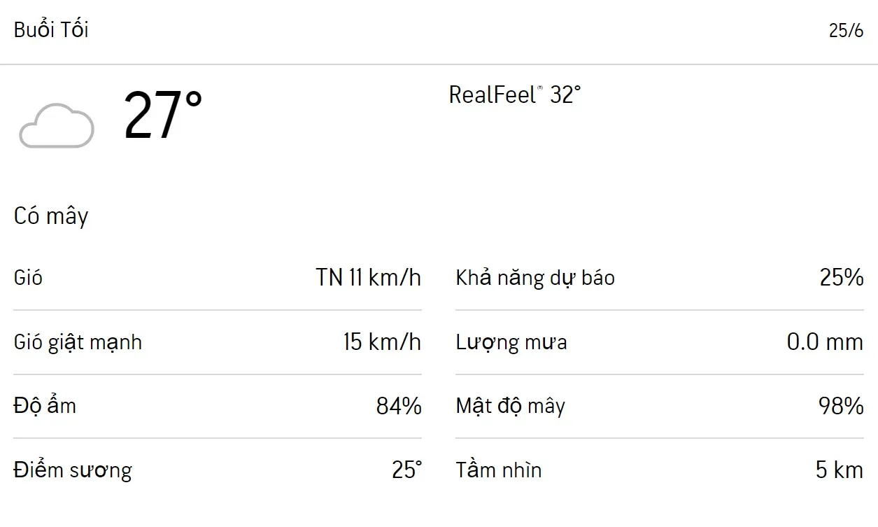 Dự báo thời tiết TPHCM hôm nay 24/6 và ngày mai 25/6/2023: Chiều có mưa 6