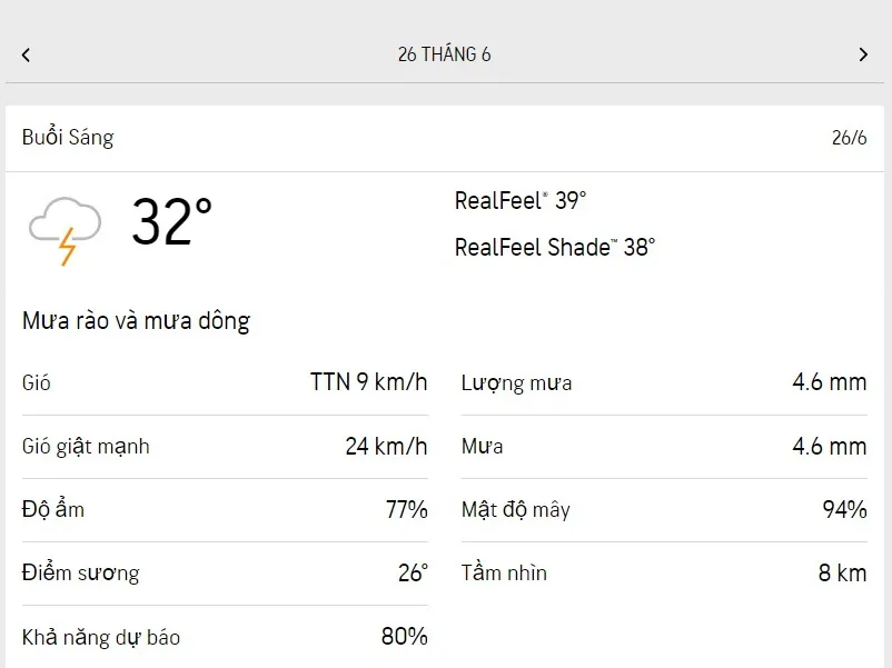 Dự báo thời tiết TPHCM hôm nay 26/6 và ngày mai 27/6/2023: trời nóng ẩm, mưa dông rải rác 1
