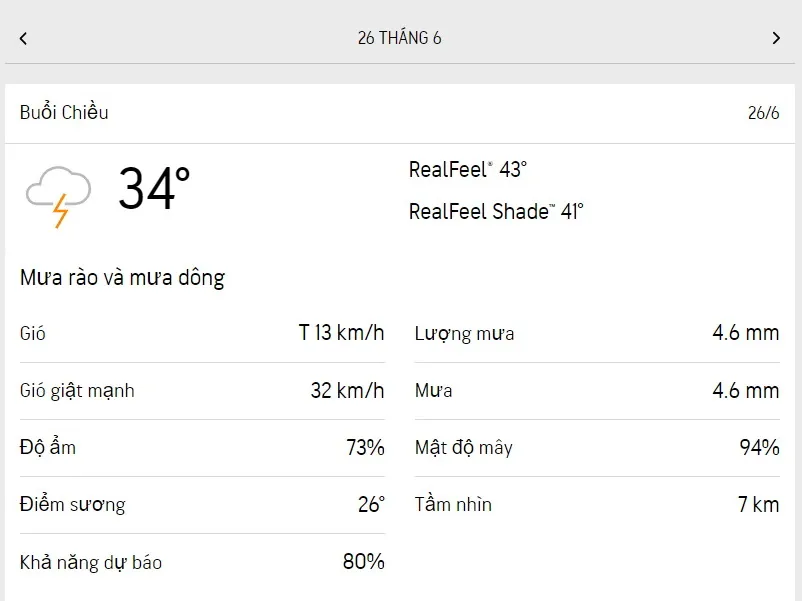 Dự báo thời tiết TPHCM hôm nay 26/6 và ngày mai 27/6/2023: trời nóng ẩm, mưa dông rải rác 2
