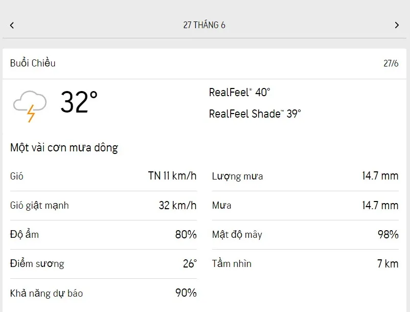 Dự báo thời tiết TPHCM hôm nay 26/6 và ngày mai 27/6/2023: trời nóng ẩm, mưa dông rải rác 5