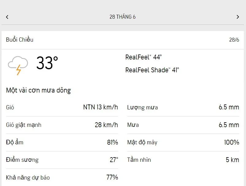 Dự báo thời tiết TPHCM hôm nay 27/6 và ngày mai 28/6/2023: nắng dịu, buổi chiều có mưa dông 5