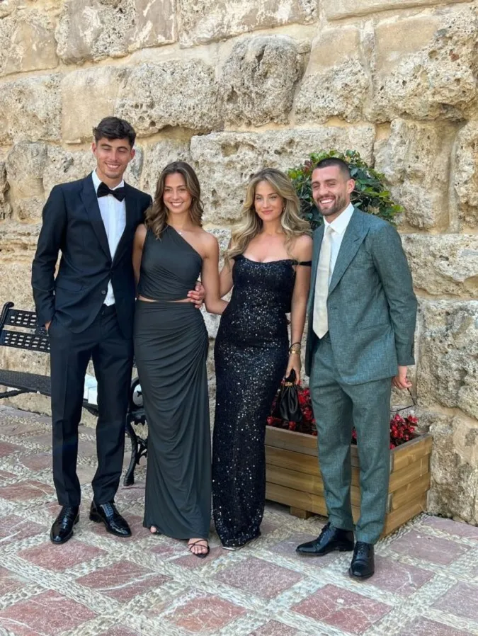 Havertz và Kovacic đến dự đám cưới với bạn đời của mình