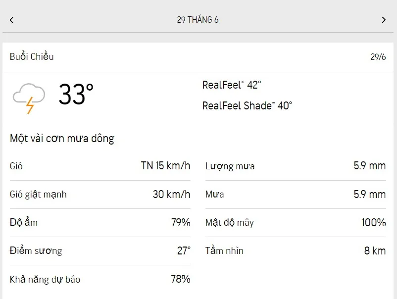 Dự báo thời tiết TPHCM hôm nay 28/6 và ngày mai 29/6/2023: trời nhiều mây, mưa dông rải rác 5