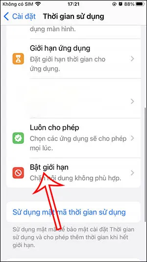 Cách khóa tính năng thay đổi mật khẩu cho iPhone 2