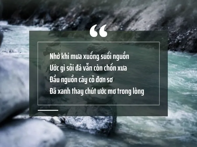 35 bài thơ về suối rừng nuôi dưỡng tâm hồn và tình yêu quê hương, đất nước 3