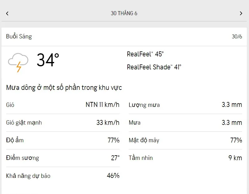 Dự báo thời tiết TPHCM hôm nay 30/6 và ngày mai 1/7/2023: nhiệt độ cao nhất 34 độ C 1