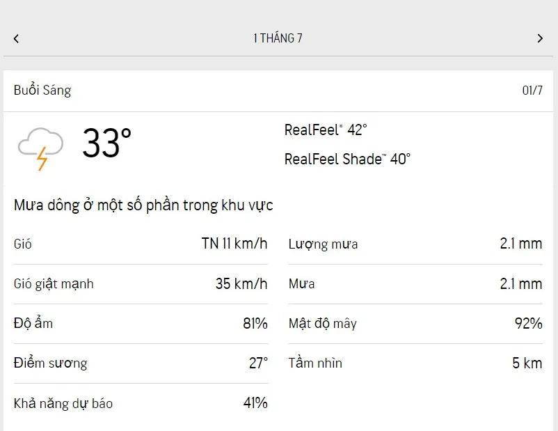 Dự báo thời tiết TPHCM hôm nay 1/7 và ngày mai 2/7/2023: trời nắng nhẹ, chiều có mưa dông 1
