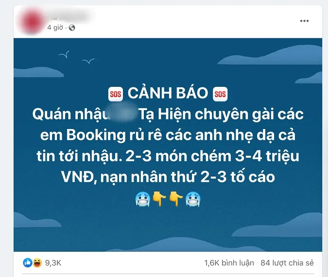 Quán nhậu bị tố chuyên “gài” các cô gái rủ khách tới để “chặt chém” 1