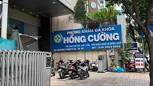 Phòng khám đa khoa Hồng Cường (quận 10, TP.HCM) vừa bị Sở Y tế xử phạt 80 triệu đồng