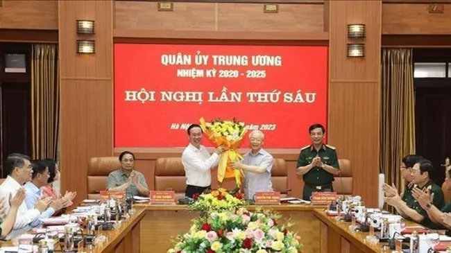 Tổng Bí thư Nguyễn Phú Trọng chủ trì Hội nghị Quân ủy Trung ương lần thứ 6 4