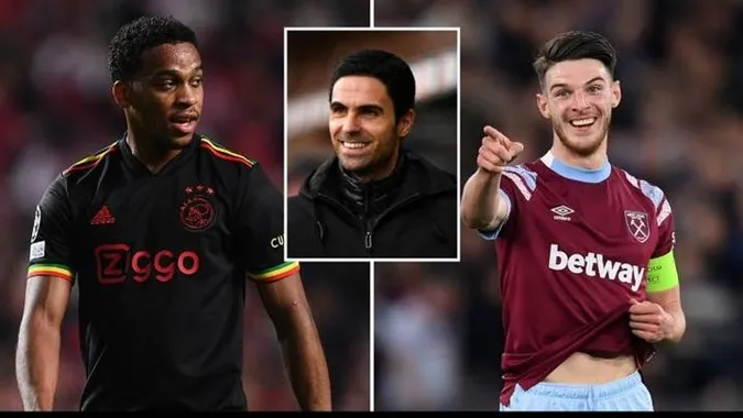  Declan Rice và Jurrien Timber sắp trở thành người của Arsenal - Ảnh: Internet