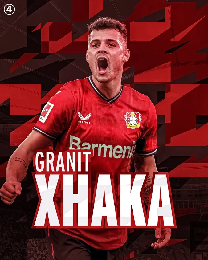 Granit Xhaka gần như là người của Leverkusen. Ảnh: 433
