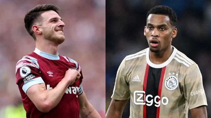 Mikel Arteta muốn có Declan Rice và Jurrien Timber trong chuyến du đấu hè - Ảnh: Internet