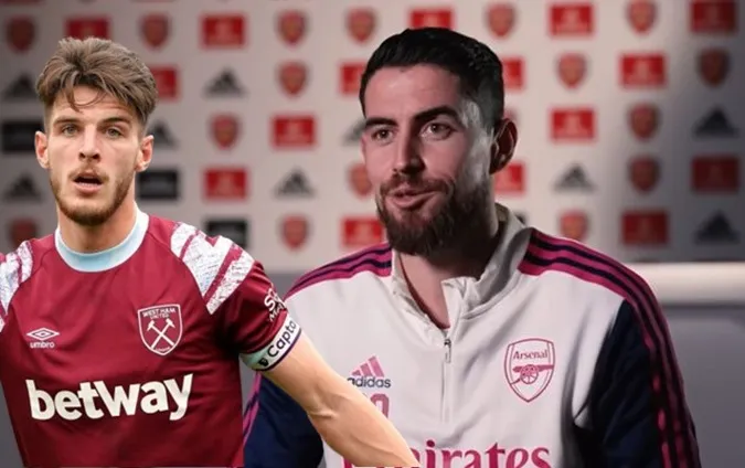 Jorginho không rõ khi nào Declan Rice gia nhập Arsenal - Ảnh: Internet