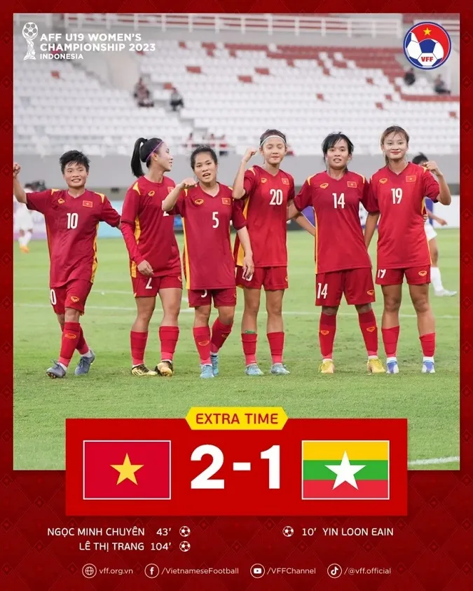 U19 nữ Việt Nam kịch tính giành vé Chung kết U19 nữ Đông Nam Á 2023