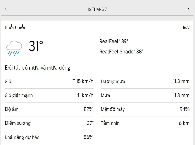 Dự báo thời tiết TPHCM hôm nay 15/7 và ngày mai 16/7/2023: Ngày nắng nhẹ, chiều có mưa dông 5