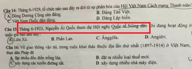 Bộ GD&ĐT: Đề thi THPT môn Lịch sử sai dữ kiện nhưng ‘không ảnh hưởng đến kết quả chấm thi’ 1