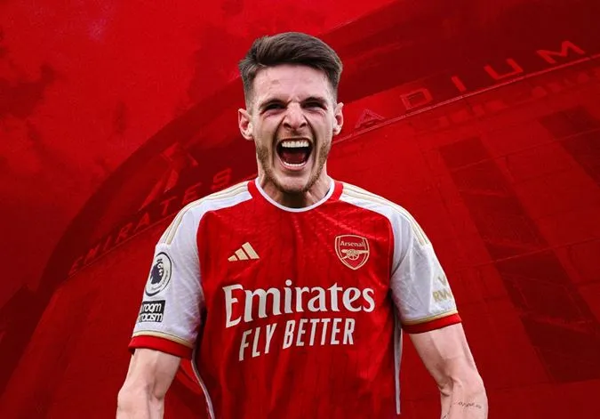 Declan Rice sắp hoàn tất việc gia nhập Arsenal - Ảnh: Internet