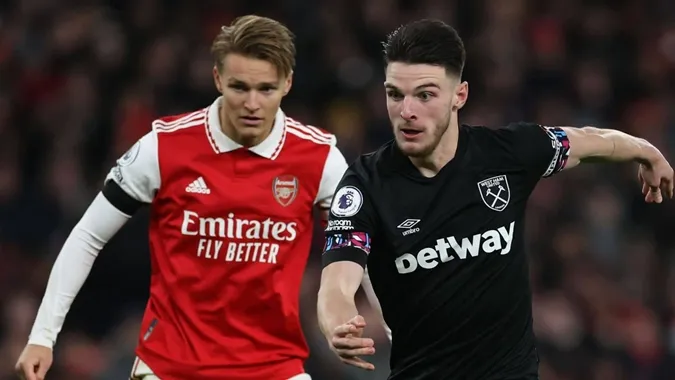 Martin Odegaard sẽ có thể ra sân cùng với Declan Rice