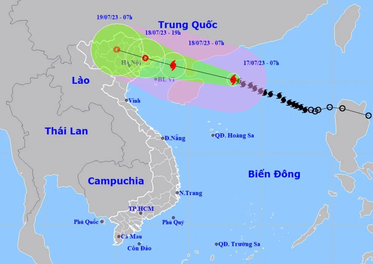 Đường đi của bão số 1