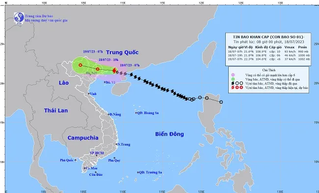 Bão số 1 giật cấp 12, cách Móng Cái khoảng 70km 1