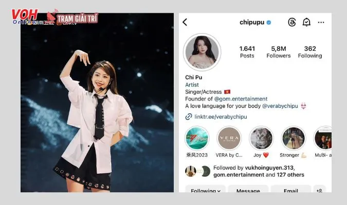 Chi Pu chính thức đạt 5.8M followers, trở thành nghệ sĩ nữ có nhiều người theo dõi nhất Việt Nam 1