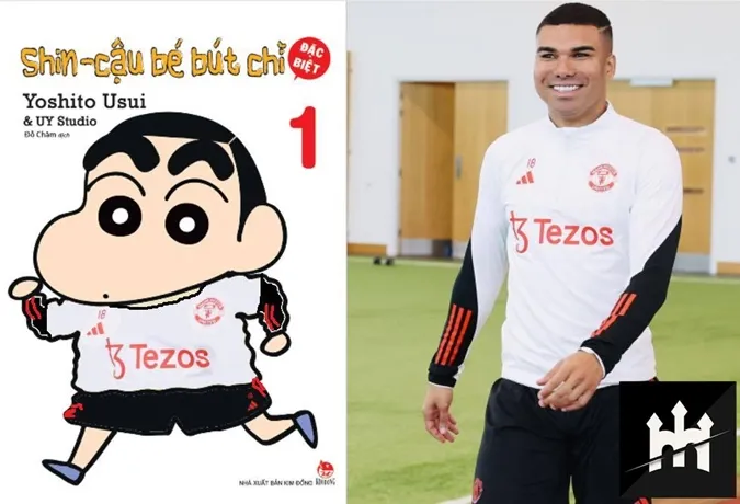 Diện mạo của Casemiro được các fan Việt Nam so sánh với nhân vật Shin trong truyện Shin-cậu bé bút chì. Ảnh: Anh Em United