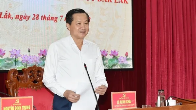 Đoàn của Ban Bí thư làm việc với Ban Thường vụ Tỉnh ủy Đắk Lắk 1